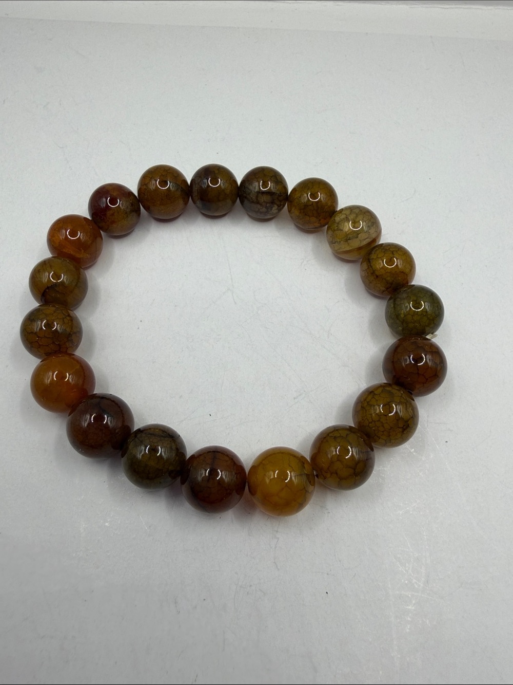 Brown dragon vein agate stone Bracelet, gemstone beads,good luck,birthday